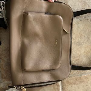 Furla Beige front pocket satchel